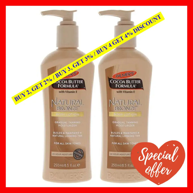 Cocoa Butter Natural Bronze Body Lotion - Pack Of 2 By Palmers For Unisex 8.5 Oz