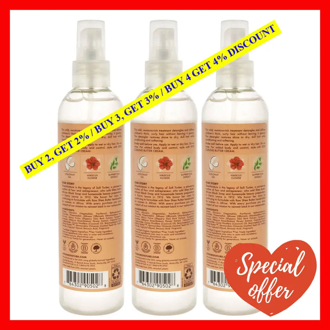 Coconut And Hibiscus Kids Extra-Moisturizing Detangler By Shea Moisture For - 8 Oz Pack Of 3