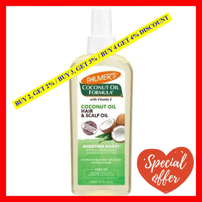 Coconut Oil Moisture Boost Hair And Scalp By Palmers For Unisex - 5.1 Oz Spray