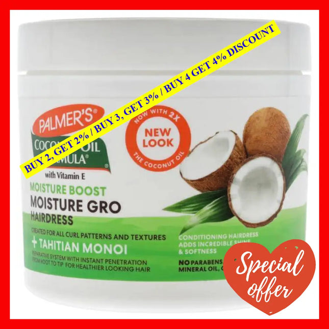 Coconut Oil Moisture Gro Hairdress By Palmers For Unisex - 5.25 Oz Treatment