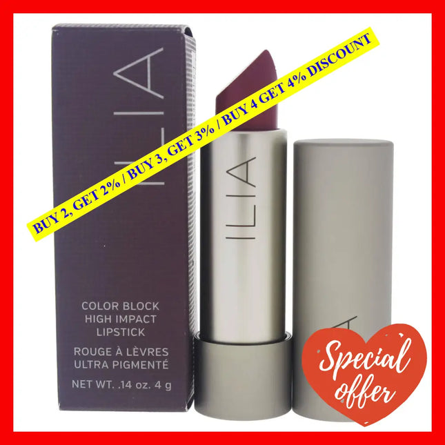 Color Block High Impact Lipstick - Wild Aster By Ilia Beauty For Women 0.14 Oz