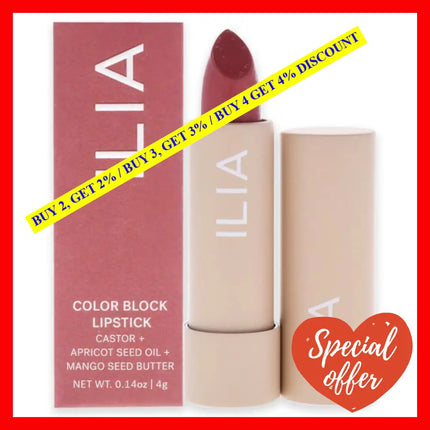 Color Block High Impact Lipstick - Wild Rose By Ilia Beauty For Women 0.14 Oz