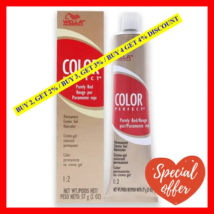 Color Charm Permanent Hair Gel - 5 Rr Level Pure Red By Wella For Unisex 2 Oz