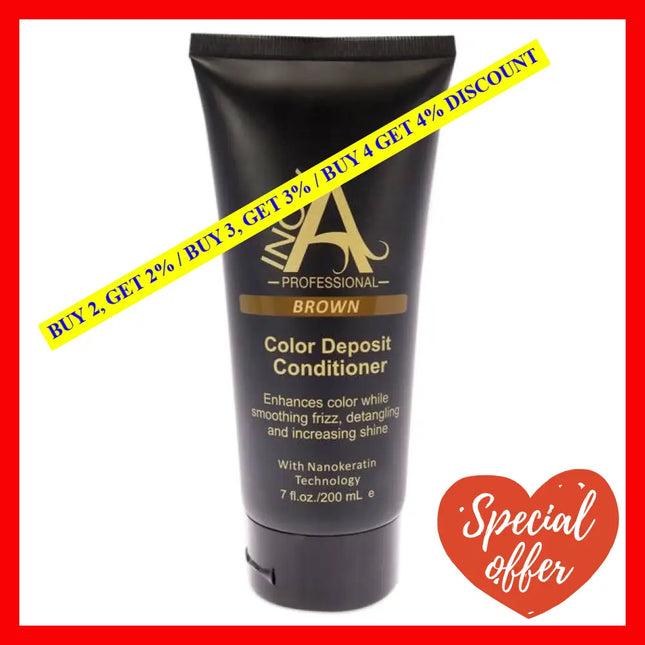 Color Deposit Conditioner - Brown By Inova Professional For Unisex 7 Oz