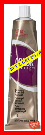 Color Perfect Permanent Creme Gel Hair - 4Rv Medium Red Violet Brown By Wella For Unisex 2 Oz
