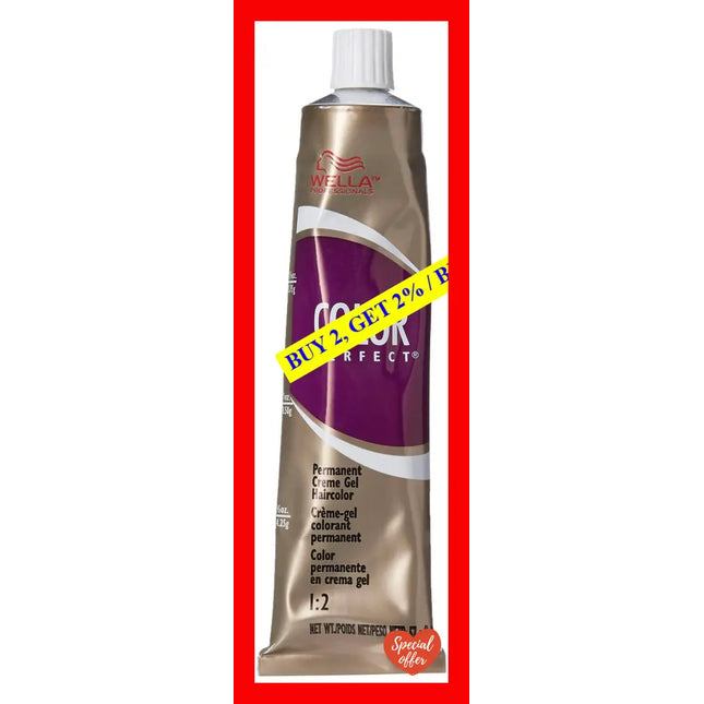 Color Perfect Permanent Creme Gel Hair - 4Rv Medium Red Violet Brown By Wella For Unisex 2 Oz