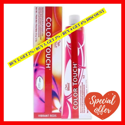 Color Touch Demi-Permanent - 4 5 Medium Brown-Red-Violet By Wella For Unisex 2 Oz Hair