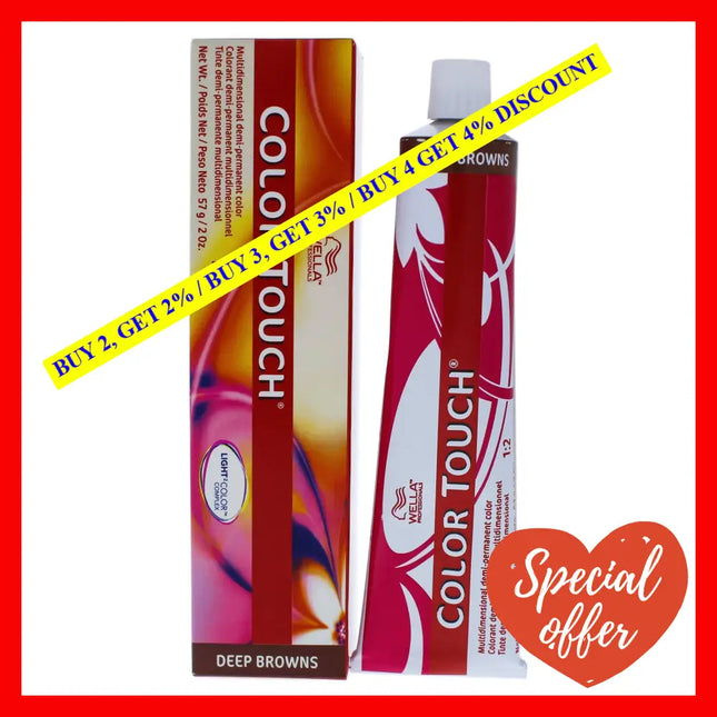 Color Touch Demi-Permanent - 6 77 Dark Blonde-Intense Brown By Wella For Unisex 2 Oz Hair