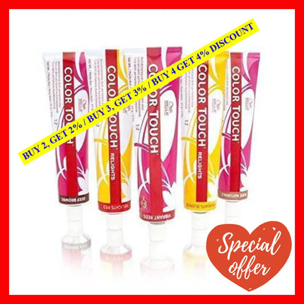 Color Touch Demi-Permanent - 77 45 Medium Blonde-Intense Red Red-Violet By Wella For Unisex 2 Oz