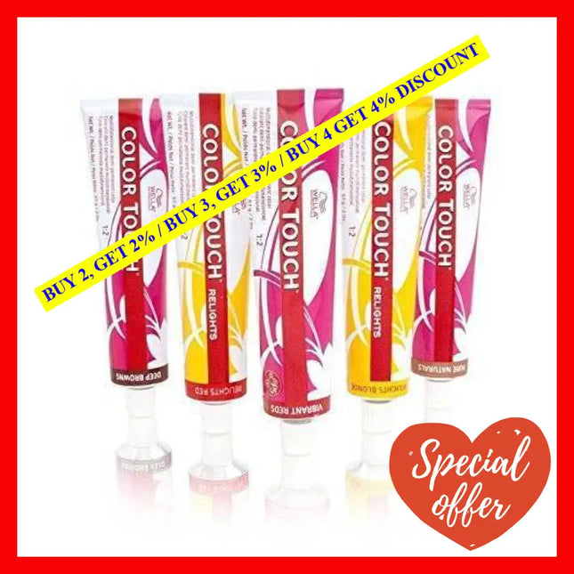 Color Touch Demi-Permanent - 77 45 Medium Blonde-Intense Red Red-Violet By Wella For Unisex 2 Oz