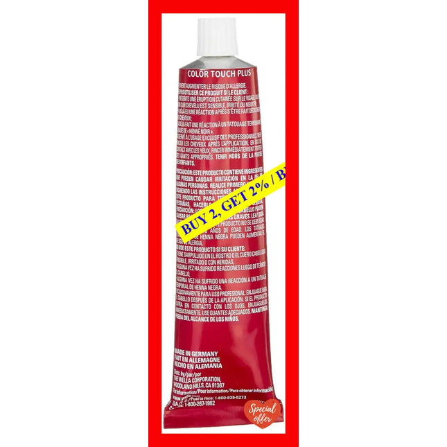 Color Touch Plus Demi-Permanent - 66 03 Intense Dark Blonde-Natural Gold By Wella For Unisex 2 Oz