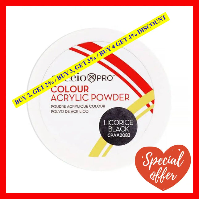 Colour Acrylic Powder - Licorice Black By Cuccio Pro For Women 1.6 Oz