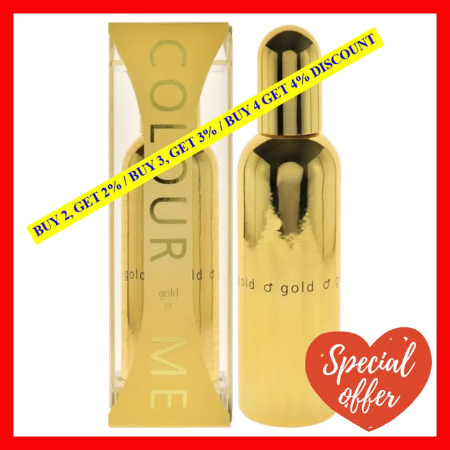 Colour Me Gold By Milton-Lloyd For Men - 3 Oz Edp Spray
