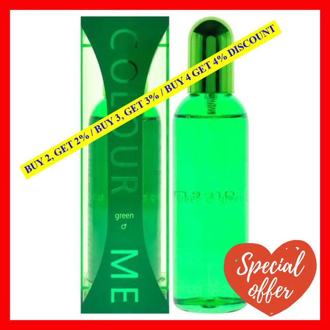 Colour Me Green By Milton-Lloyd For Men - 3 Oz Edp Spray