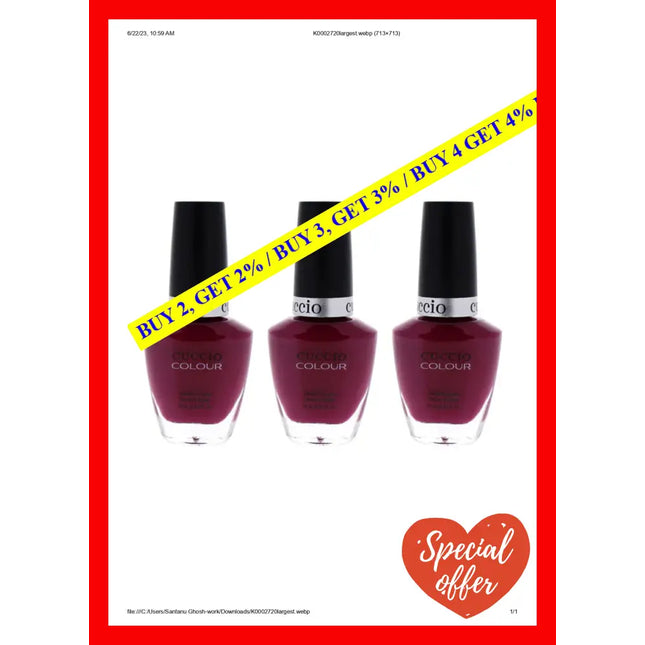 Colour Nail Polish - Heart And Seoul By Cuccio For Women 0.43 Oz Pack Of 3