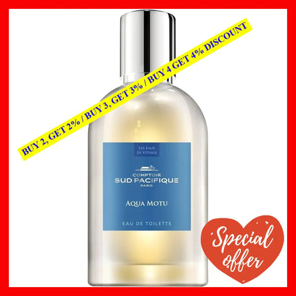 Comptoir Sud Pacifique Aqua Motu Eau De Toilette For Men And Women 3.4Oz-100Ml