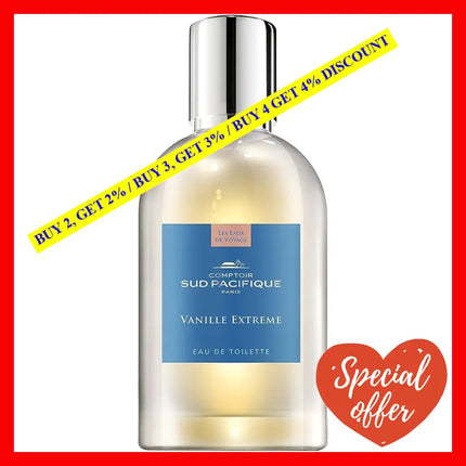 Comptoir Sud Pacifique Vanille Extreme Eau De Toilette For Men And Women 3.4Oz - 100Ml