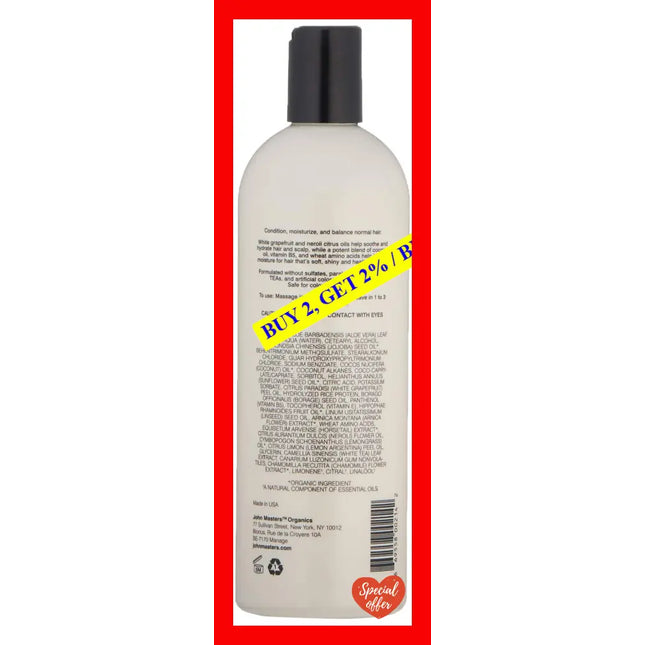 Conditioner With Citrus And Neroli By John Masters Organics For Unisex - 16 Oz