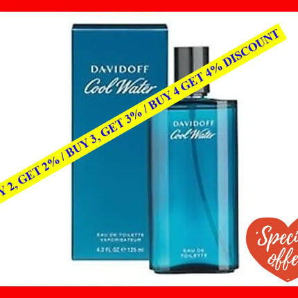 Cool Water By Davidoff For Men - 4.2 Oz Edt Spray