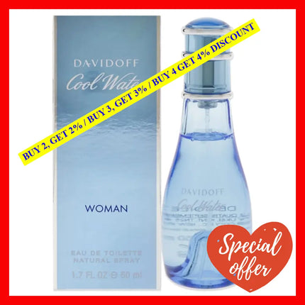 Cool Water By Davidoff For Women - 1.7 Oz Edt Spray