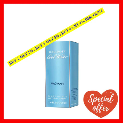 Cool Water By Davidoff For Women - 1 Oz Edt Spray