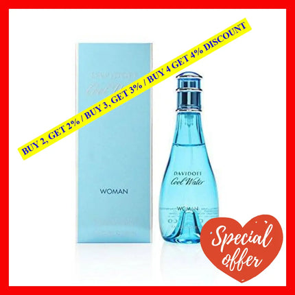Cool Water By Davidoff For Women - 3.4 Oz Edt Spray