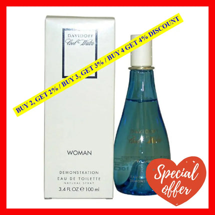 Cool Water By Davidoff For Women - 3.4 Oz Edt Spray (Tester)