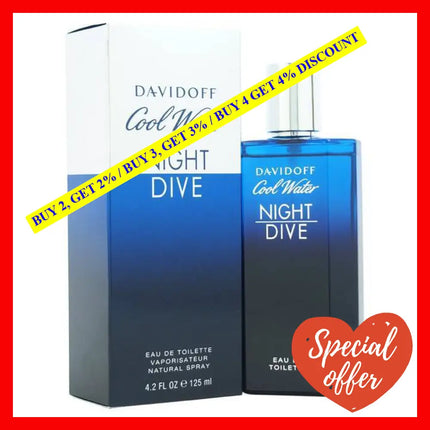 Cool Water Night Dive By Davidoff For Men - 4.2 Oz Edt Spray