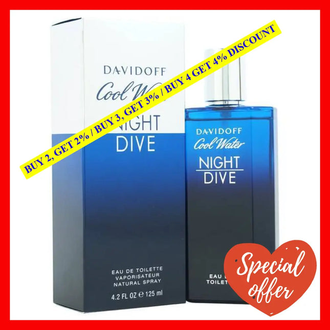 Cool Water Night Dive By Davidoff For Men - 4.2 Oz Edt Spray