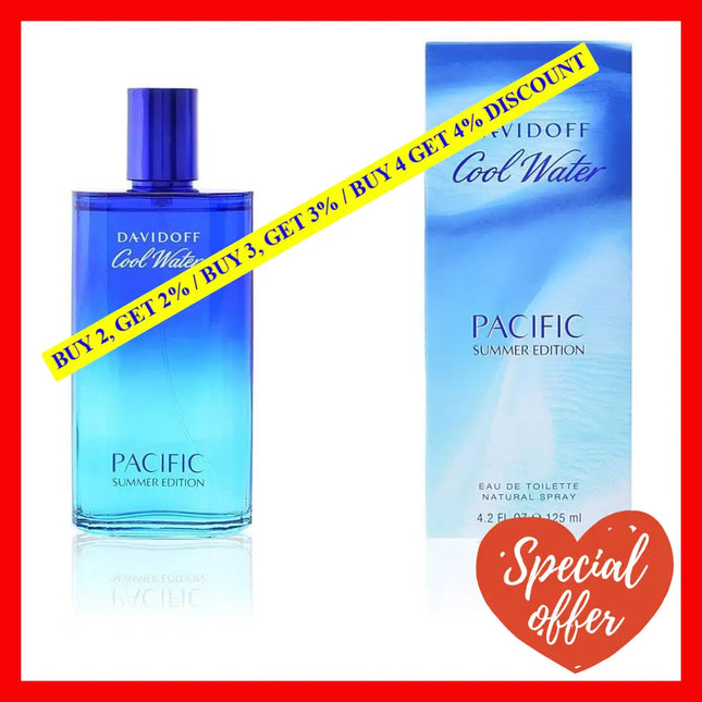 Cool Water Pacific By Davidoff For Men - 4.2 Oz Edt Spray (Summer Edition)