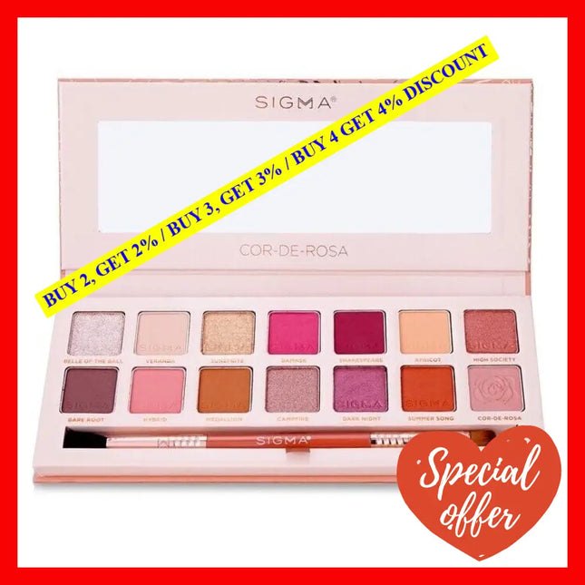 Cor-De-Rosa Eyeshadow Palette By Sigma Beauty For Women - 1 Pc Eye Shadow