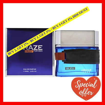 Craze Bleu By Armaf For Men - 3.4 Oz Edp Spray