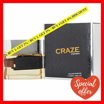 Craze By Armaf For Men - 3.4 Oz Edp Spray