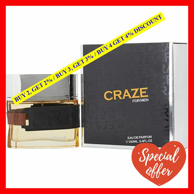Craze By Armaf For Men - 3.4 Oz Edp Spray