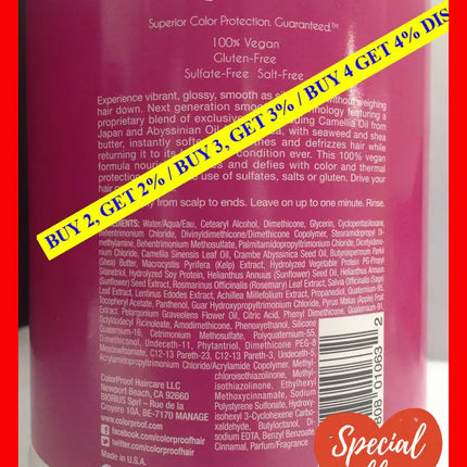 Crazysmooth Anti-Frizz Conditioner By Colorproof For Unisex - 64 Oz