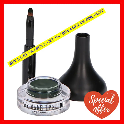 Cream Eyeliner With Brush - Green By Make-Up Studio For Women 0.07 Oz