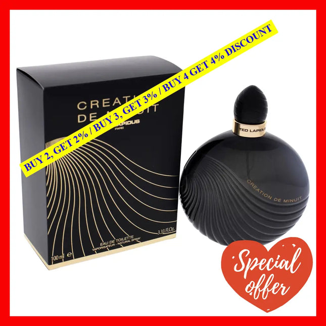 Creation De Minuit By Ted Lapidus For Women - 3.33 Oz Edt Spray