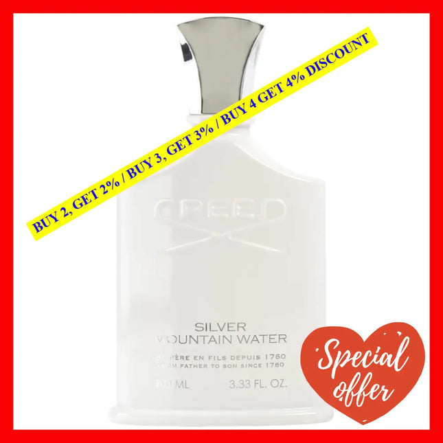 Creed Silver Mountain Water Eau De Parfum Unisexl Tester No Cap 3.3 Oz / 100 Ml