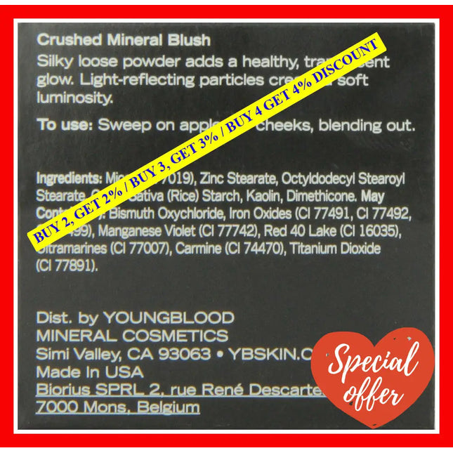 Crushed Mineral Blush - Rouge By Youngblood For Women 0.1 Oz