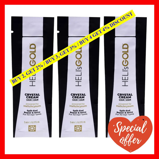 Crystal Cream By Helis Gold For Unisex - 0.17 Oz Serum Pack Of 3