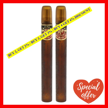 Cuba Brown By For Men - 1.17 Oz Edt Spray Pack Of 2