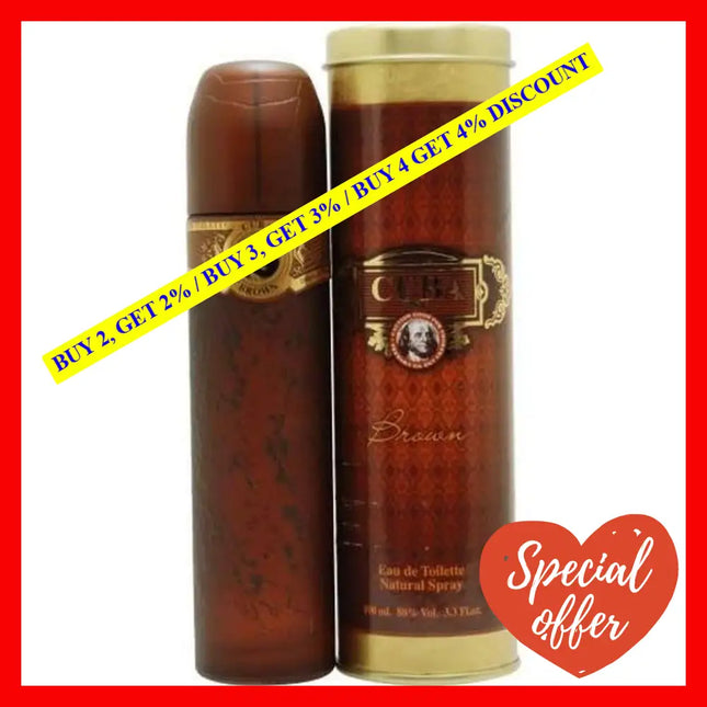 Cuba Brown By For Men - 3.3 Oz Edt Spray