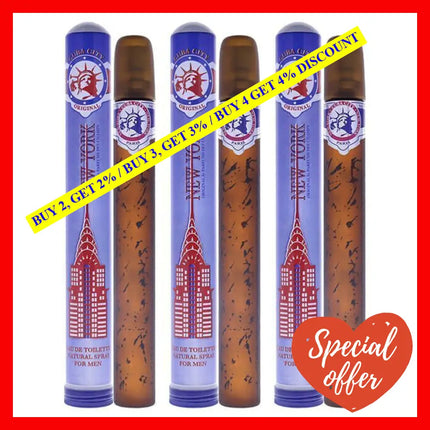 Cuba City New York By For Men - 1.17 Oz Edt Spray Pack Of 3