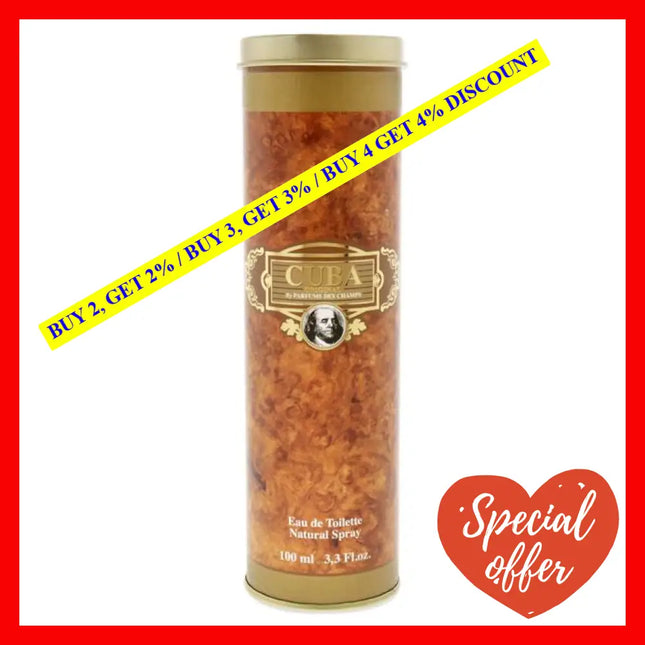 Cuba Gold By For Men - 3.3 Oz Edt Spray