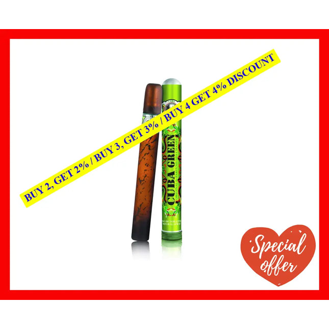 Cuba Green By For Men - 1.17 Oz Edt Spray