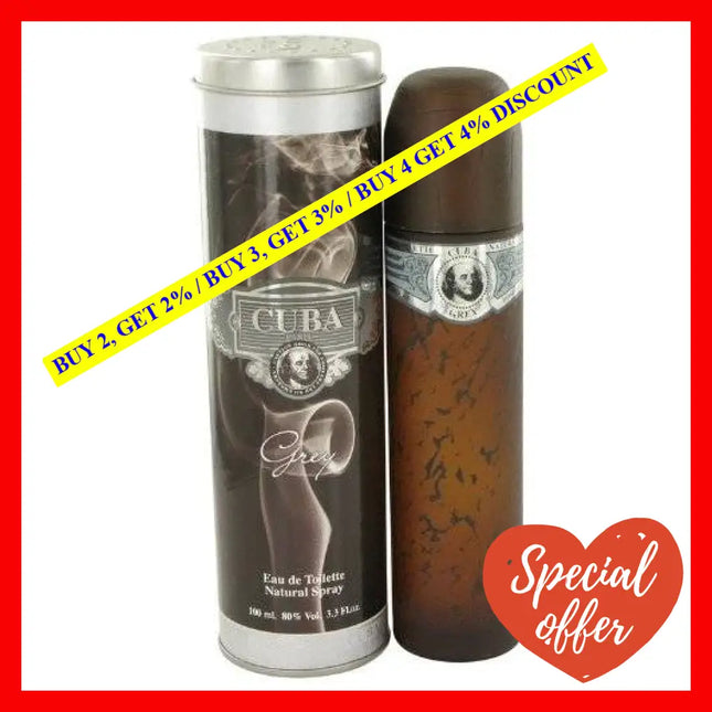 Cuba Grey By For Men - 3.3 Oz Edt Spray