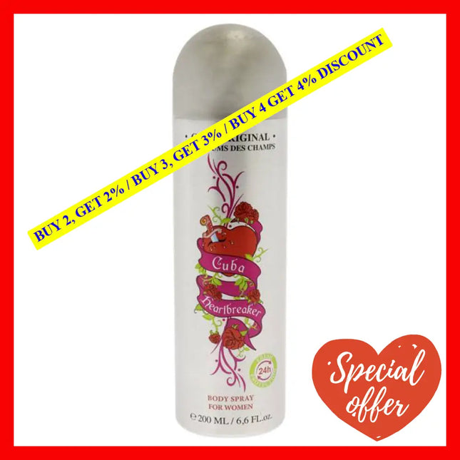 Cuba Heartbreaker By For Women - 6.6 Oz Body Spray