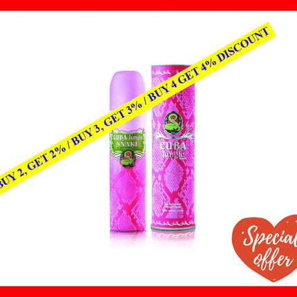Cuba Jungle Snake By For Women - 3.3 Oz Edp Spray