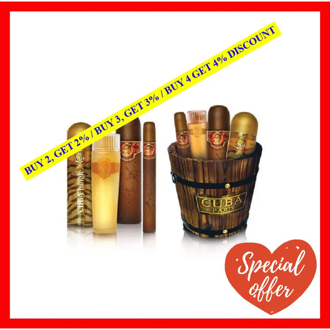 Cuba Jungle Tiger By For Women - 4 Pc Gift Set 3.3Oz Edp Spray 1.7Oz 6.6Oz Body 4Oz Lotion