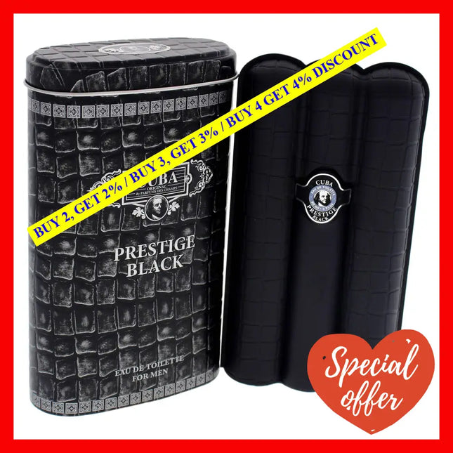 Cuba Prestige Black Men 3 Oz Edt Spray